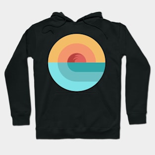 ocean sunset wave Hoodie